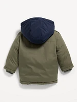 Water-Resistant Color-Block Snow Jacket for Toddler Boys