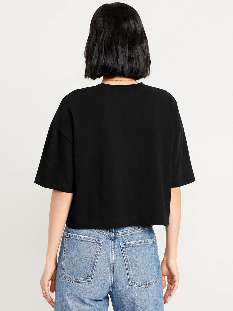 Vintage Oversized Crop T-Shirt