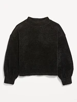 Cozy Mock-Neck Chenille Sweater for Girls