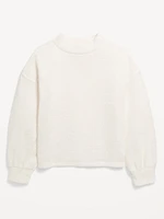 Cozy Mock-Neck Chenille Sweater for Girls