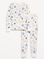 Gender-Neutral Graphic Snug-Fit Pajama Set for Kids