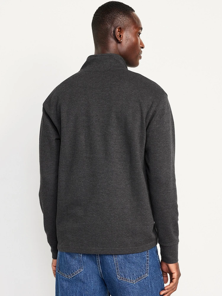 French Rib Quarter-Zip Sweater