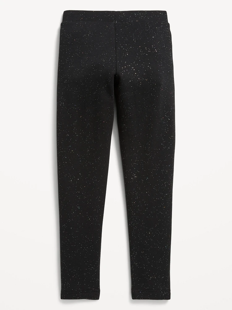 High-Waisted Full-Length Fleece Leggings for Girls