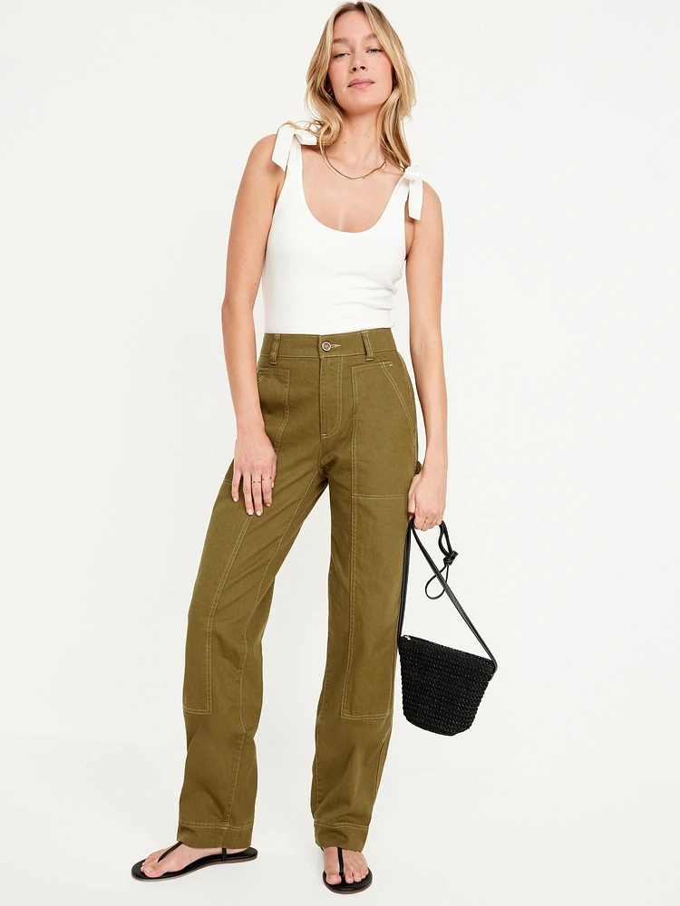 High-Waisted Utility Pants