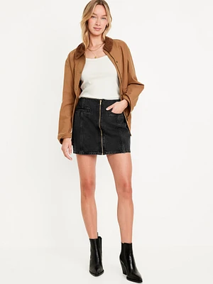 Mid-Rise OG Jean Mini Skirt