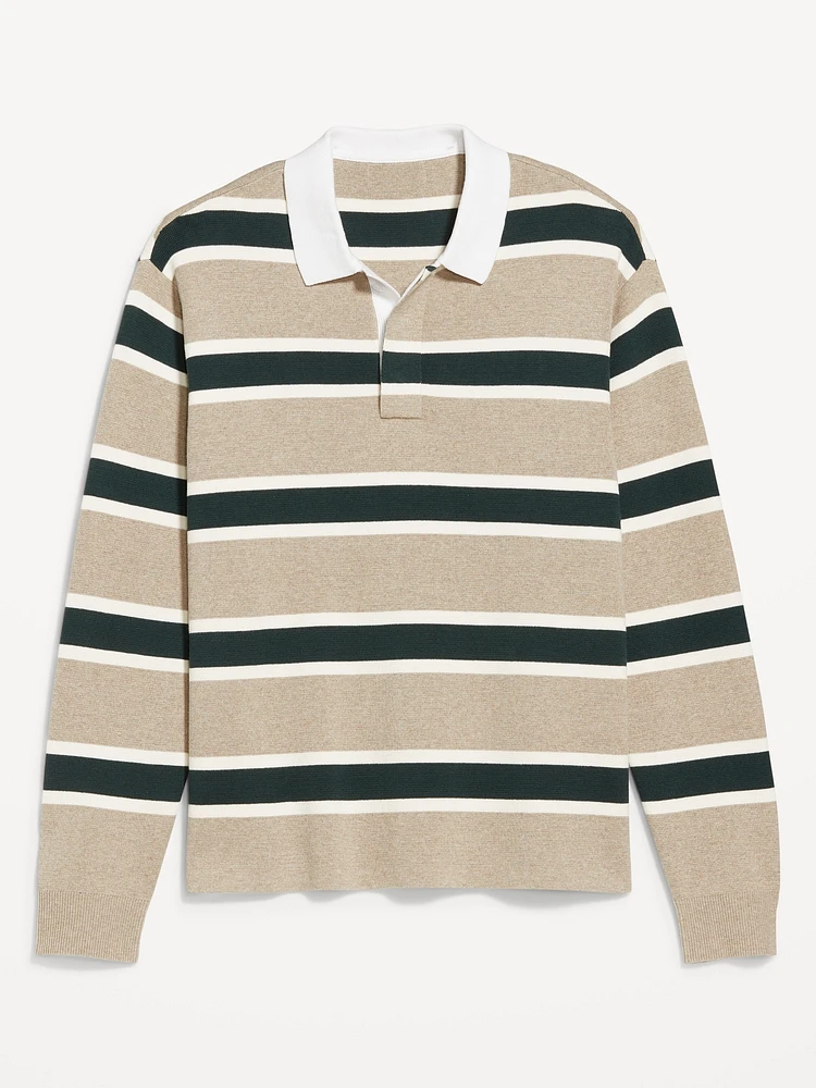 Rugby Stripe Polo Sweater