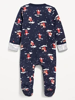 2-Way-Zip Printed Sleep & Play Footed One-Piece for Baby