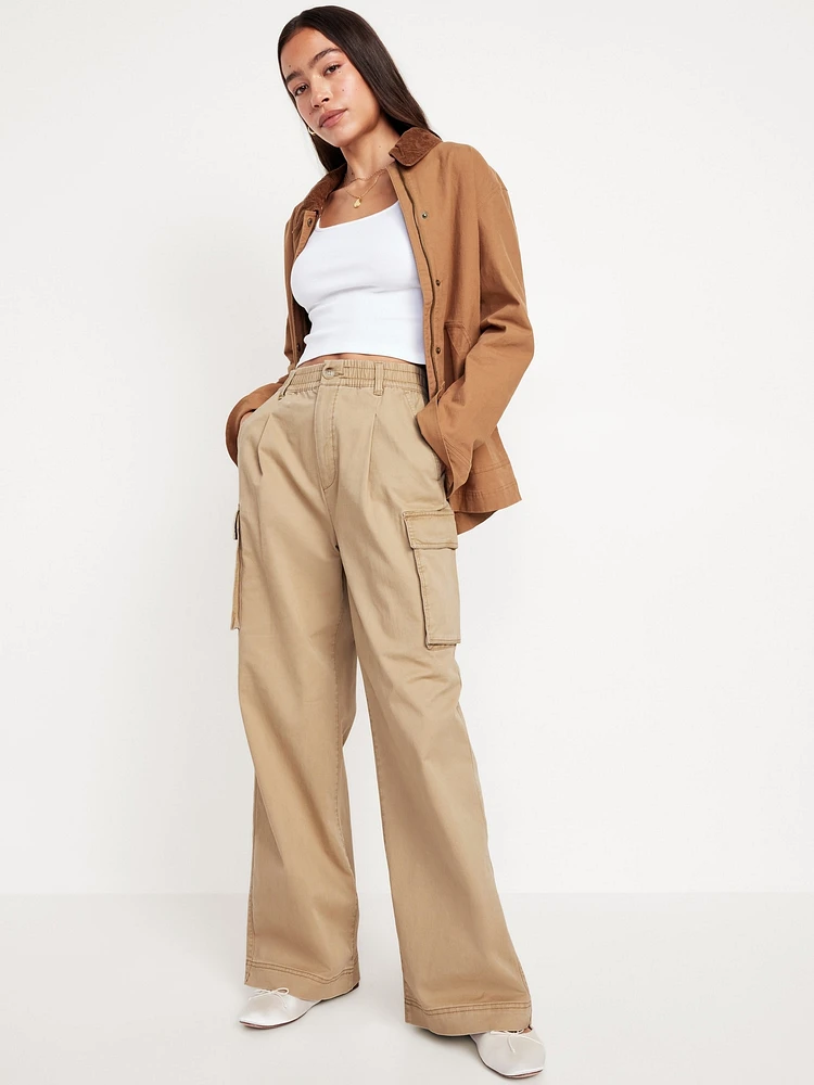 Extra High-Waisted Super Wide-Leg Cargo Pants