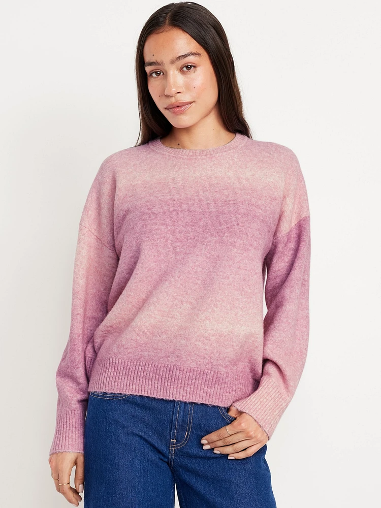 Cozy Crew-Neck Ombré Sweater