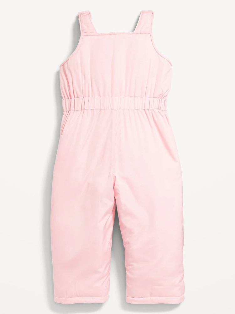 Water-Resistant Snow-Bib Overalls for Toddler Girls