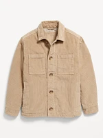 Utility Pocket Corduroy Shacket for Boys