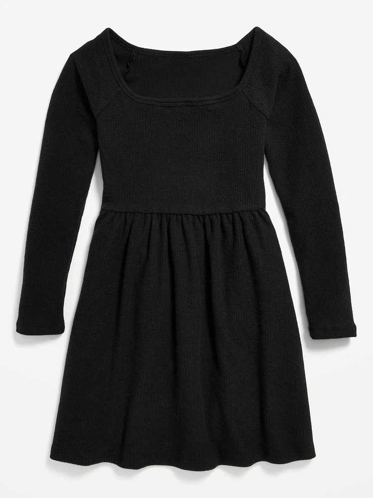 Long-Sleeve Fit and Flare Dress for Girls