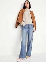 Mock-Neck Crop Sweater