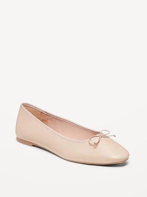 Faux Leather Ballet Flat