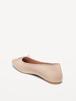 Faux Leather Ballet Flat