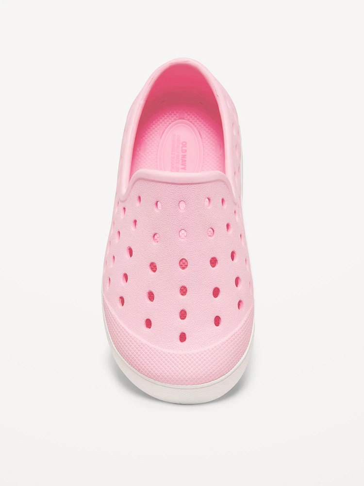 Perforated Slip-On Shoes for Toddler Girls