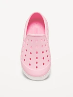 Perforated Slip-On Shoes for Toddler Girls