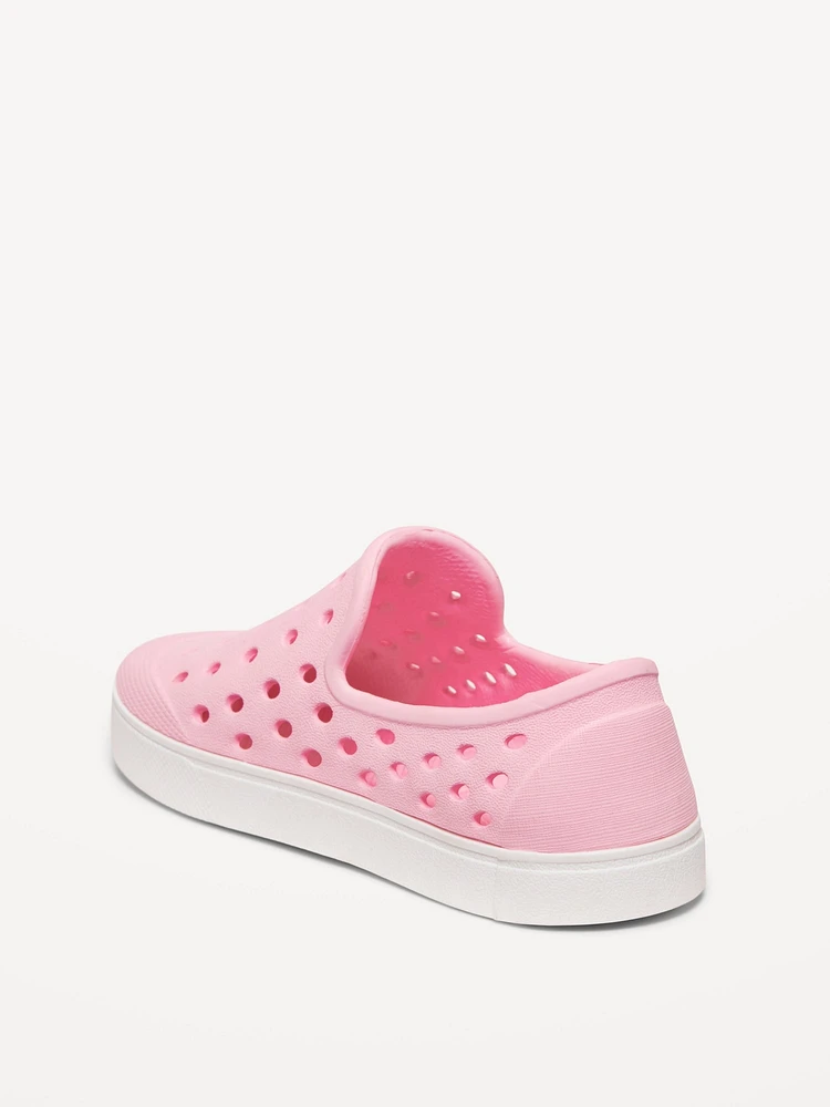 Perforated Slip-On Shoes for Toddler Girls