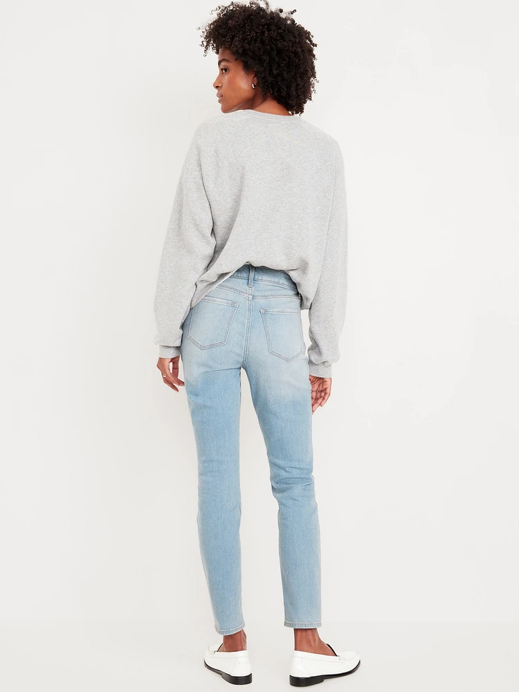 High-Waisted Wow Straight Ankle Jeans