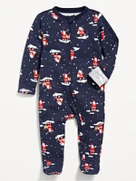 2-Way-Zip Printed Sleep & Play Footed One-Piece for Baby