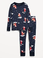 Gender-Neutral Graphic Snug-Fit Pajama Set for Kids