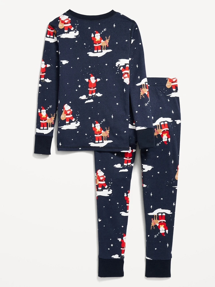 Gender-Neutral Graphic Snug-Fit Pajama Set for Kids