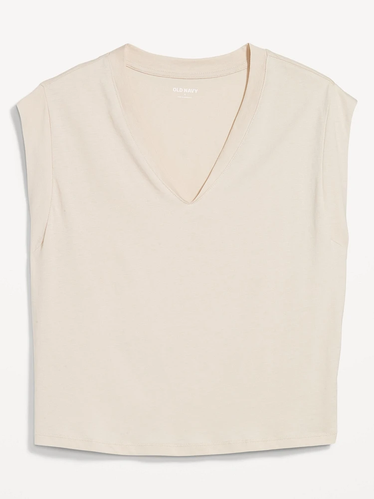 Sleeveless V-Neck Top