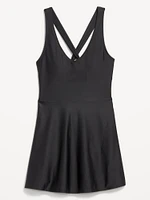 Matte Tie-Back Swim Dress