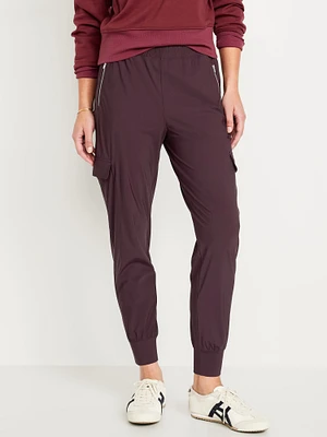 High-Waisted SleekTech Cargo Joggers