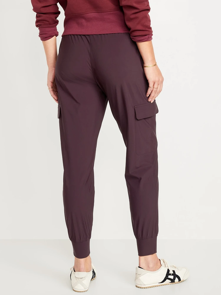 High-Waisted SleekTech Cargo Joggers