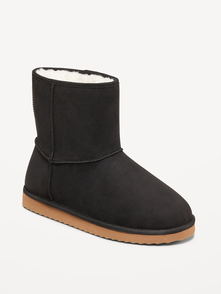 Faux-Suede Faux-Fur Lined Boots for Girls