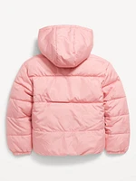 Water-Resistant Quilted Puffer Jacket for Girls