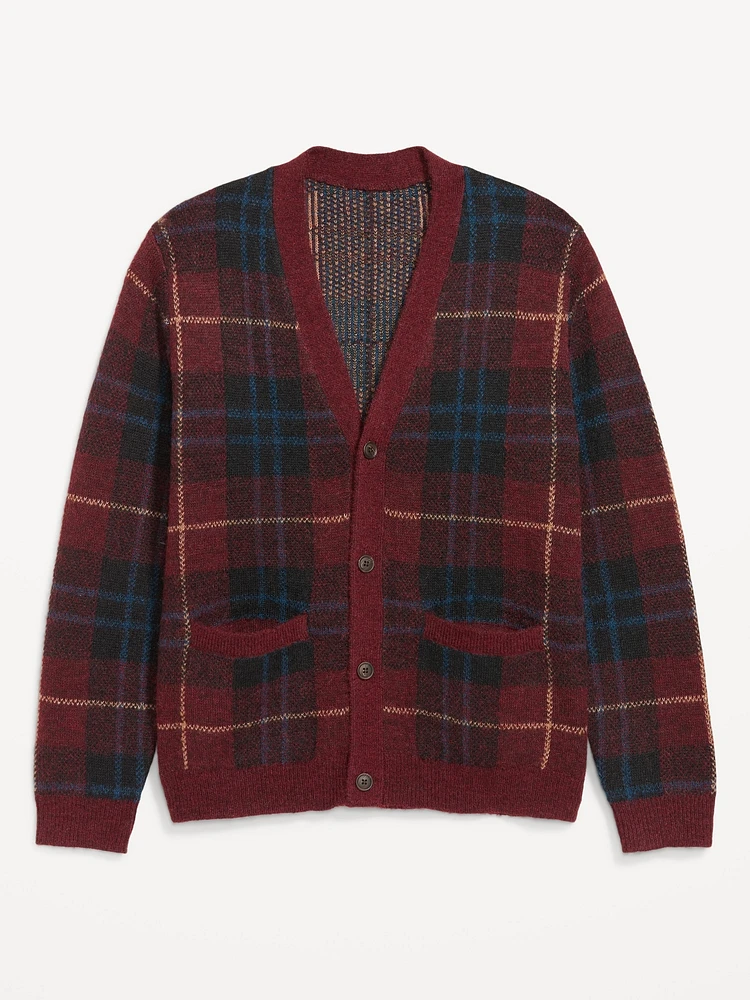 Plaid Cardigan Sweater