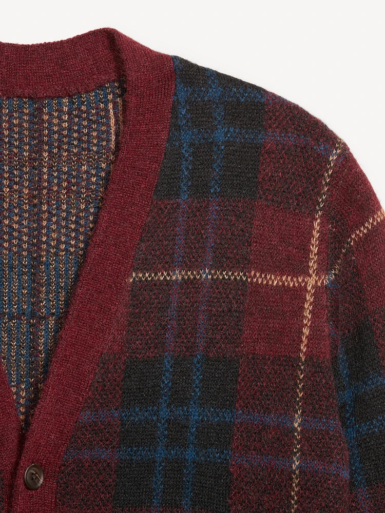 Plaid Cardigan Sweater