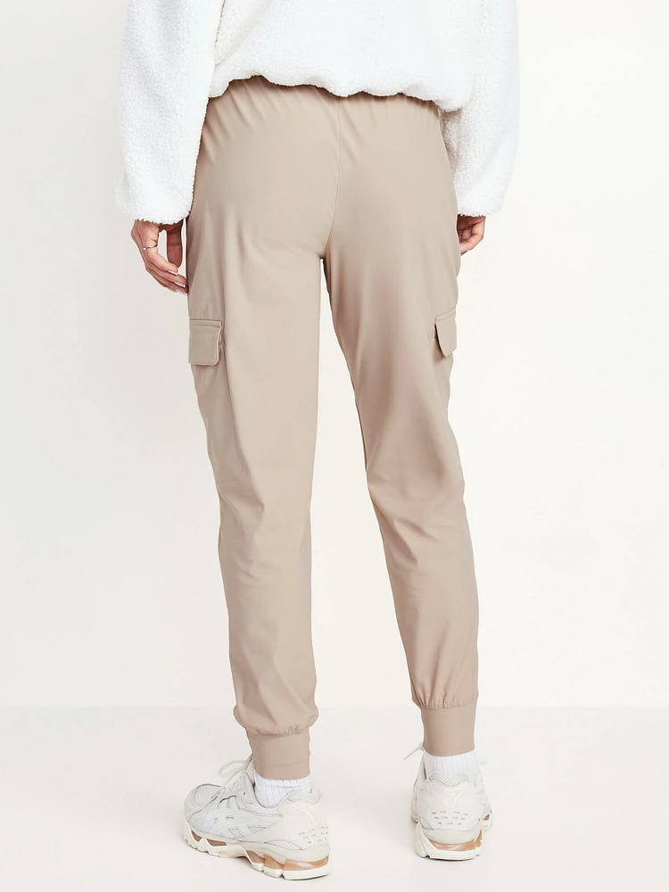 High-Waisted SleekTech Cargo Joggers