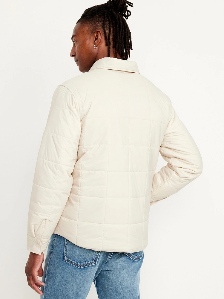 Water-Resistant Quilted Shacket