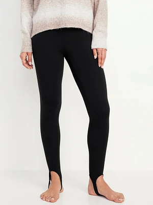 High-Waisted Fleece-Lined Stirrup Leggings