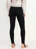 High-Waisted Fleece-Lined Stirrup Leggings