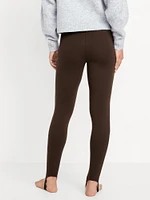 High-Waisted Fleece-Lined Stirrup Leggings