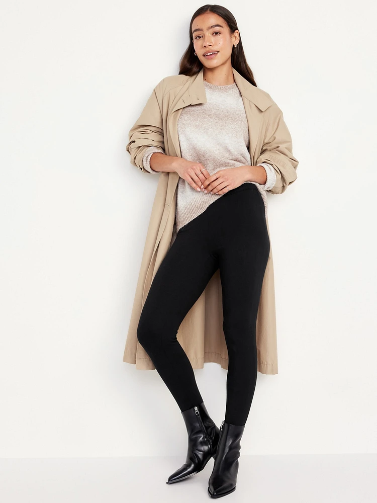 High-Waisted Fleece-Lined Stirrup Leggings