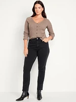 High-Waisted Vintage Slim Jeans