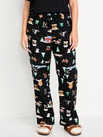 Mid-Rise Flannel Pajama Pants