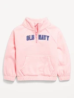 Half-Zip Logo-Graphic Microfleece Sweatshirt for Toddler Girls