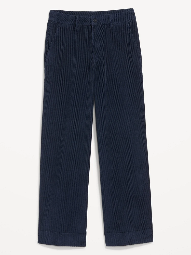 High-Waisted Corduroy Wide-Leg Pants