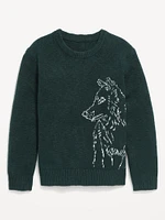 SoSoft Crew-Neck Printed Sweater for Boys