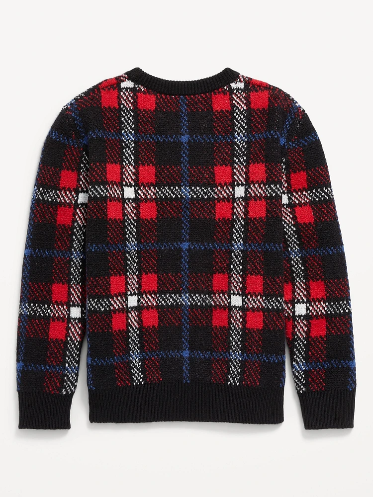 SoSoft Crew-Neck Printed Sweater for Boys