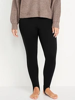 High-Waisted Fleece-Lined Stirrup Leggings