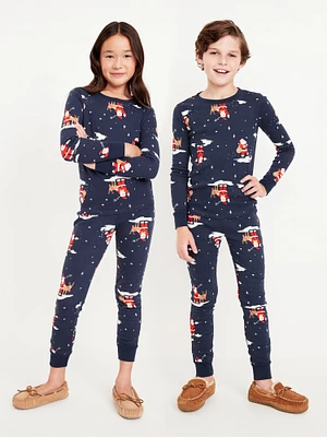 Gender-Neutral Graphic Snug-Fit Pajama Set for Kids