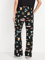 Mid-Rise Flannel Pajama Pants