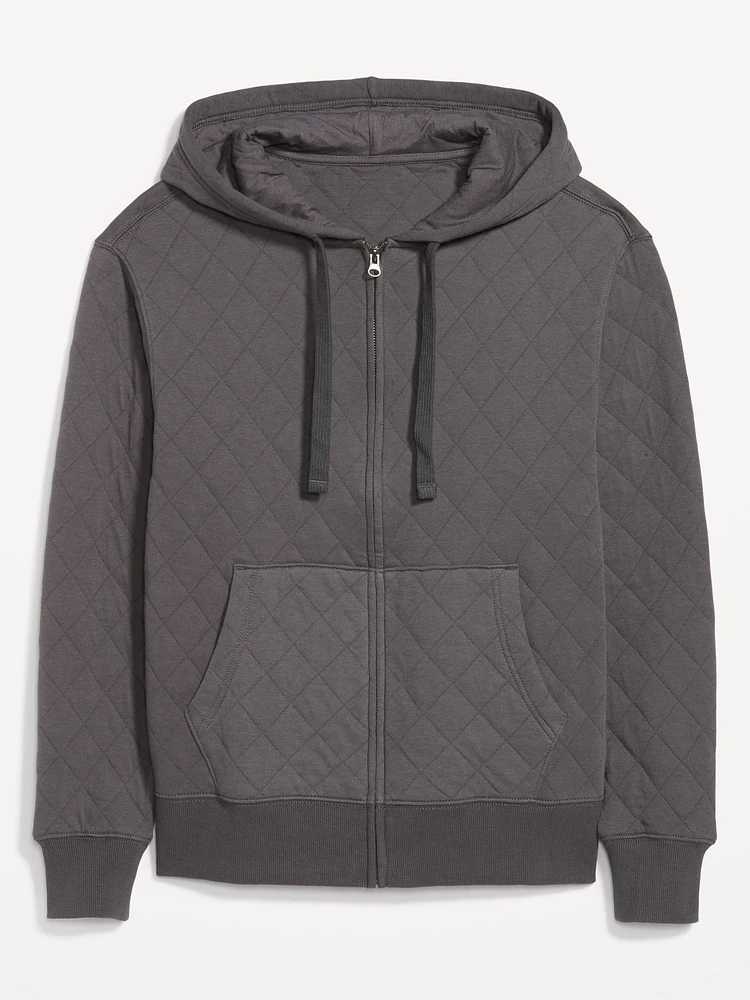 Quilted Full-Zip Sweatshirt